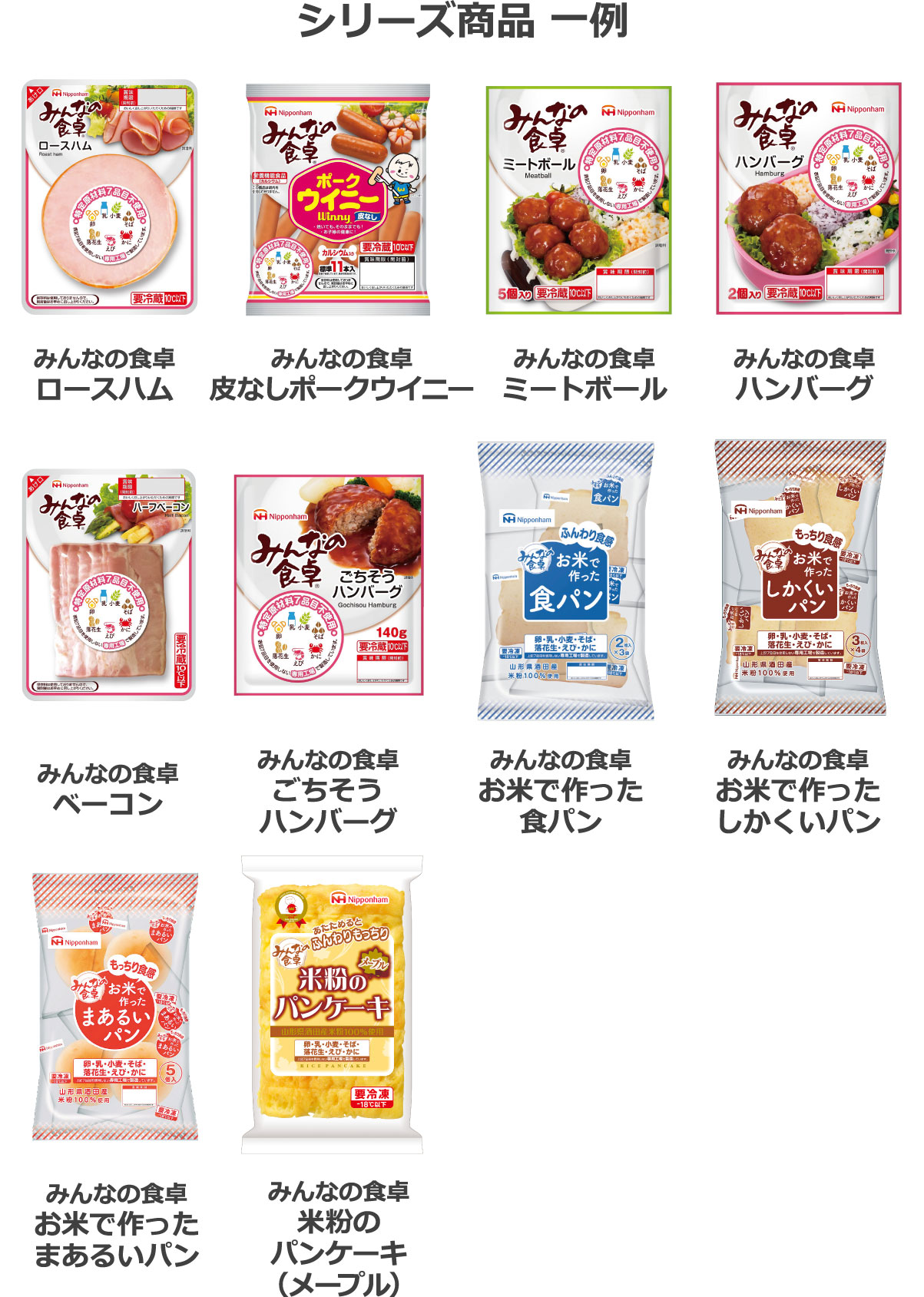 シリーズ商品 一例