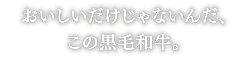 おいしいだけじゃないんだ、この黒毛和牛。